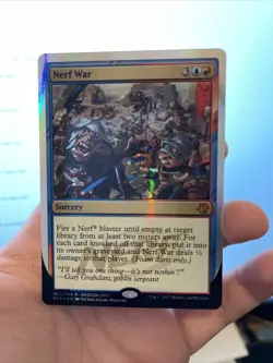 1X FOIL Nerf War MINT MTG Magic Hascon Promo 2017 Silver Border Un-Card Cube EDH - Image 1