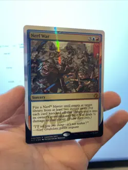 1X FOIL Nerf War MINT MTG Magic Hascon Promo 2017 Silver Border Un-Card Cube EDH - Image 2