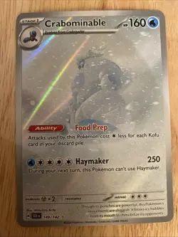 Pokemon TCG Crabominable Card 149/142 Illustration Rare - Image 1