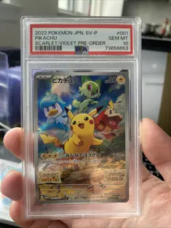 Pikachu - 001/SV-P 001/SV-P Sv-P Promotional Cards Holo (Japanese) PSA 10 - Image 1