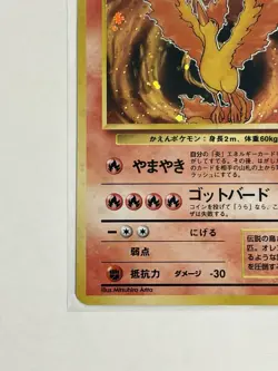 Swirl Moltres Pokemon Card Japanese No.146 Fossil Set 1996 Vintage Holo - Image 5