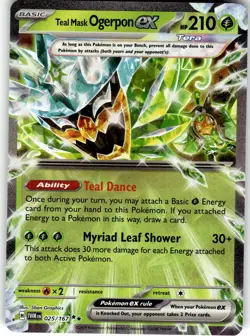 Teal Mask Ogerpon ex - Double Rare Prize Pack Series Cards 025/167 LP - Image 1