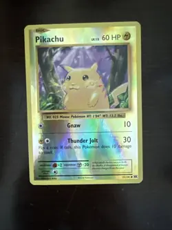 Pokemon Pikachu Card Lv.12 60 HP Basic Holo Rare - Image 1