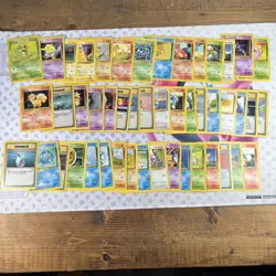 Lot of 48 Pokemon Base Set Cards Non Holo Collection Vintage WotC MP/LP #13 - Image 1