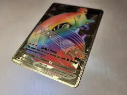 Fan Art - Lapras Vmax Rainbow Gold Foil Textured Display Card - Image 3
