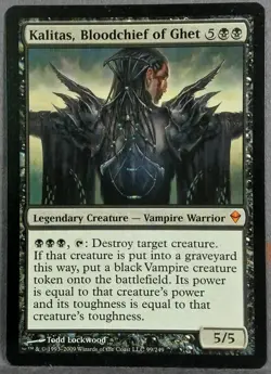 Kalitas, Bloodchief of Ghet Zendikar Regular 99/249 NEAR MINT - Image 1