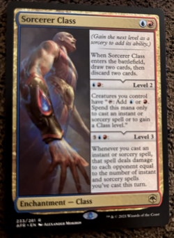 Sorcerer Class - Forgotten Realms - MTG Near Mint Rare Enchantment - Image 1