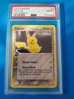 Pokemon 2007 Pikachu Pop Series 5 13/17 Non Holo PSA 8 - Image 1