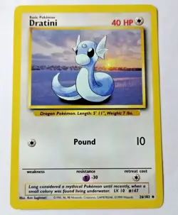 Pokemon TCG Dratini Base Set 26/102 Regular Unlimited Uncommon - Uncirculated - Image 1
