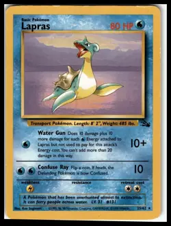 Lapras Pokemon TCG 25/62 Fossil Set Non-Holo Pokemon Card LP - Image 1