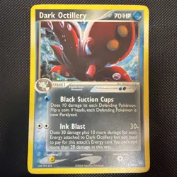 Pokemon Dark Octillery 8/109 EX Tema Rocket Returns Holo Rare LP SWIRL - Image 5