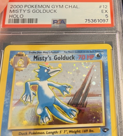 2000 Pokemon Misty's Golduck 12/132 Holo Gym Challenge - PSA 5 - SWIRL - Image 5