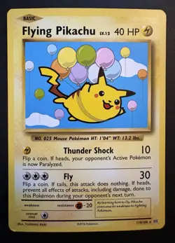 Flying Pikachu 110/108 Rare Secret Evolutions Pokemon MP - Image 1