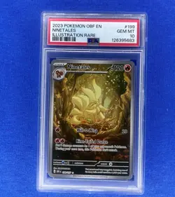 2023 Pokemon OBF EN Illustration Rare #199 Ninetales Mint PSA 10 - Image 1