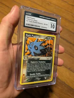 (POP 10) CGC 10 GEM MINT Pokemon Dark Pupitar 40/109 Team Rocket Returns EX - Image 2