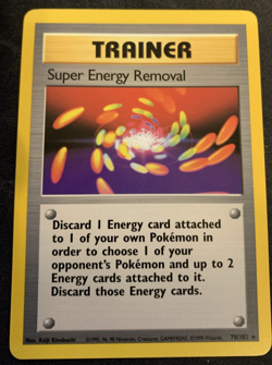 Super Energy Removal Rare Unlimited Base Set 79/102 NM - Image 1