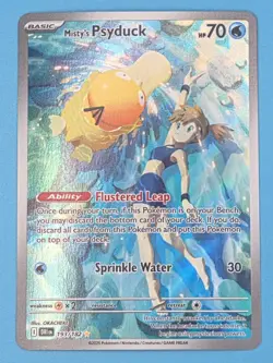 Misty's Psyduck 193/182 Illustration Rare NM Destined Rivals Pokemon Near Mint - Image 1