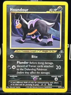Houndour (39/75) Neo Discovery Regular Uncommon 2000 WOTC Pokemon TCG LP - Image 3