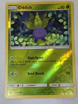 Pokemon Reverse Holo Oddish (5) SM - Unbroken Bonds 5/214 NM - Image 1