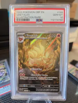 Pokemon TCG Ninetales 199/197 SV03 Obsidian Flames Illustration Rare PSA 10 - Image 1