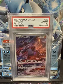 Groudon 069/062 Art Rare Sv3a-raging Surf Pokemon Japanese PSA 10 - Image 1