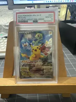 2022 PIKACHU 001/SV-P SCARLET & VIOLET PRE-ORDER POKEMON JAPANESE PSA 10 - Image 1