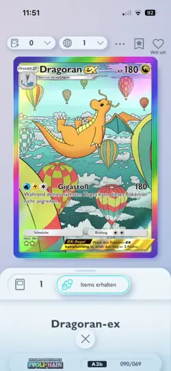 [GER/Deutsch] Pokemon TCG Pocket Trade - Dragoran (Rainbow) Ex - Image 1