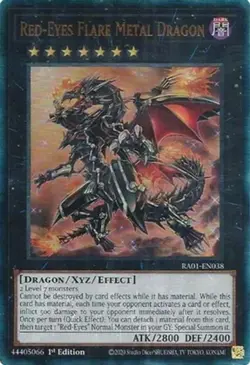 Yugioh! Red-Eyes Flare Metal Dragon - RA01-EN038 - Prismatic Ultimate Rare - 1st - Image 1
