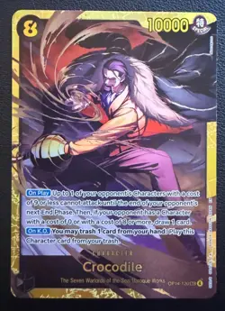 Crocodile OP14-120 SEC Secret Rare Holo - Azure Sea's Seven NM One Piece TCG - Image 1