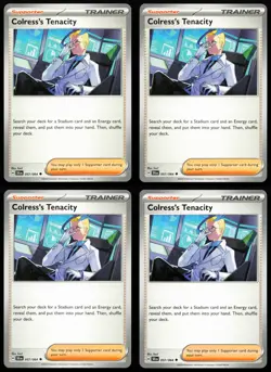 4x Colress's Tenacity 057/064 Shrouded Fable Playset Near Mint Pokemon TCG - Image 2