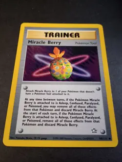 Pokemon Neo Genesis Miracle Berry Uncommon Trainer Card 94/111 LP - Image 1