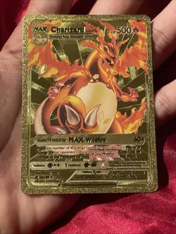 🔥2020 Pokemon MAX Charizard OX HP500 Gold Foil, Card 52/100🔥 fan art card - Image 1