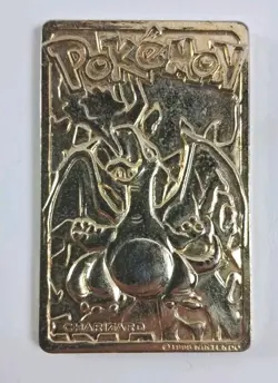 Vintage Pokemon Limited Edition 1999 Charizard 23K Gold Plated Trading Card BK - Image 1