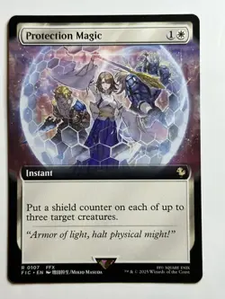 Protection Magic (Extended Art) Commander: FINAL FANTASY 107 Regular MTG Card LP - Image 1