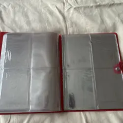 Vintage 1999 Pokemon Pikachu Red Binder TCG Album Snap 30 Page Card Holder EMPTY - Image 3