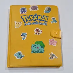 Vintage 1999 Pokemon Yellow Binder TCG Album Snap 30 Page Card Holder EMPTY - Image 1