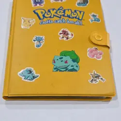 Vintage 1999 Pokemon Yellow Binder TCG Album Snap 30 Page Card Holder EMPTY - Image 2
