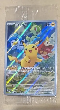 Pikachu SVP #027 Holo Black Star Promo Pokemon Card Scarlet & Violet SEALED - Image 1
