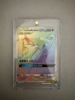 Pokemon Latias & Latios GX Team Up 190/181 Secret Rare SM Rainbow Holo Card - Image 1