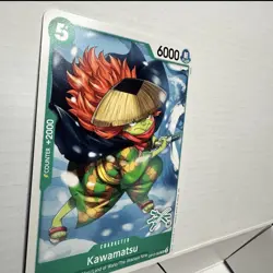 Kawamatsu OP12-023 UC, GREEN 3 SWORD LOGO 42, One Piece card, COGA Tag Luffy ALT - Image 2