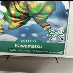 Kawamatsu OP12-023 UC, GREEN 3 SWORD LOGO 42, One Piece card, COGA Tag Luffy ALT - Image 4
