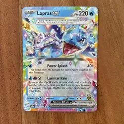 Pokemon TCG Lapras EX Stellar Crown 032/142 Double Rare NM Card - Image 1