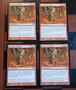 Mtg x4 Furnace of Rath x4 LP 10th Edition Magic The Gathering Cards Playset - Image 1