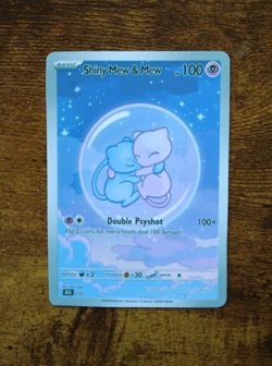 Bubble Shiny Mew & Mew - Pokemon Bubble Custom Fan Art ACG DIY Card - Image 1