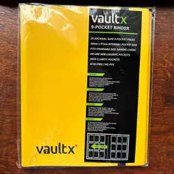 VAULT X 9 Pocket Strap Binder Yellow 20 Page Album 360 Cards Folio Folder - Image 1