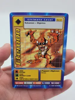 1999 Digimon TCG Etemon BO-57 Booster Set 2 Digi Battle Cards NM - Image 1