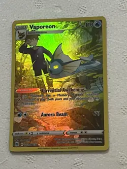 Pokemon Vaporeon TG02/TG30 Brilliant Stars Trainer Gallery Ultra Rare Holo Card - Image 1