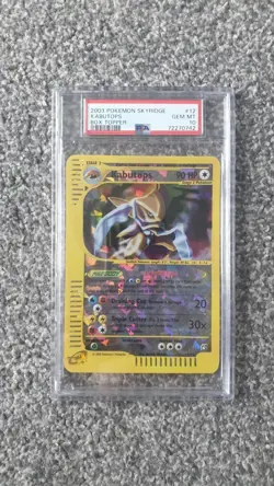 POKEMON CARD 2003 SKYRIDGE KABUTOPS CRYSTAL BOX TOPPER #12 GRADED PSA 10 - Image 1