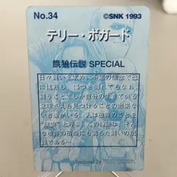 Terry Bogard No. 34 Japanese Fatal Fury Special Card ~ HP - Image 2