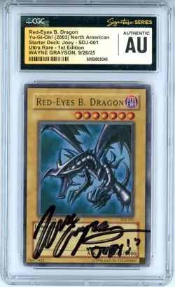 CGC Wayne Grayson Red-Eyes B. Dragon SDJ-001 Starter Deck: Joey 1st Edition - Image 1
